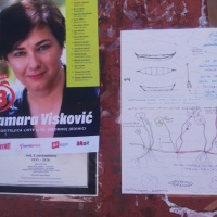 Intervencija u javnom prostoru grada Korčule. Autorice: Armina Pilav i Sonja Leboš, Korčula, lipanj 2020. Foto: Sonja Leboš