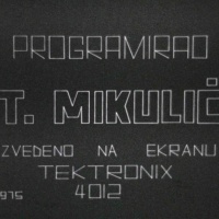 Tomislav Mikulić: krediti na videu, 1976.